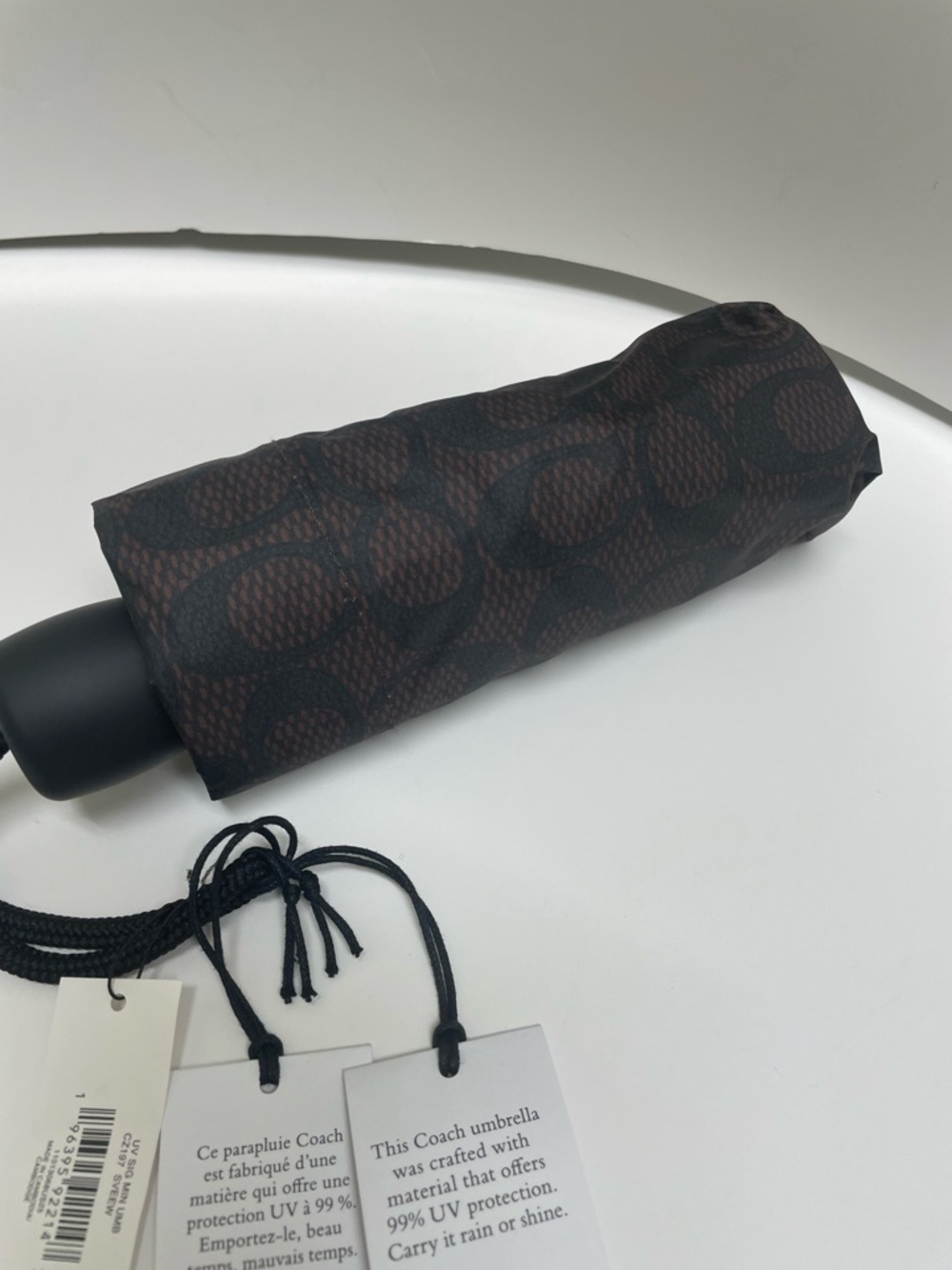 Coach Signature Compact Umbrella UV Protection - Picture 2 of 4